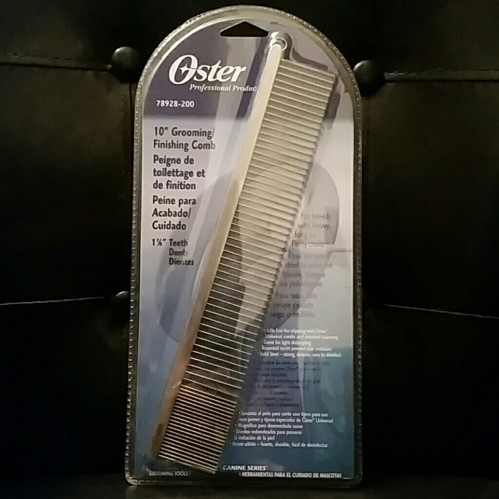 0ster 10" Steel Dog Grooming Comb